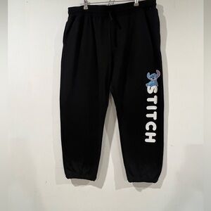 DISNEY Black Stitch Print Joggers  SWEATPANTS Size 1X NWOT